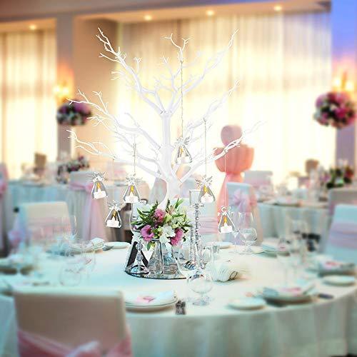 NUPTIO Artificial White Tree 30inches Height Wedding Centerpieces for Tables for