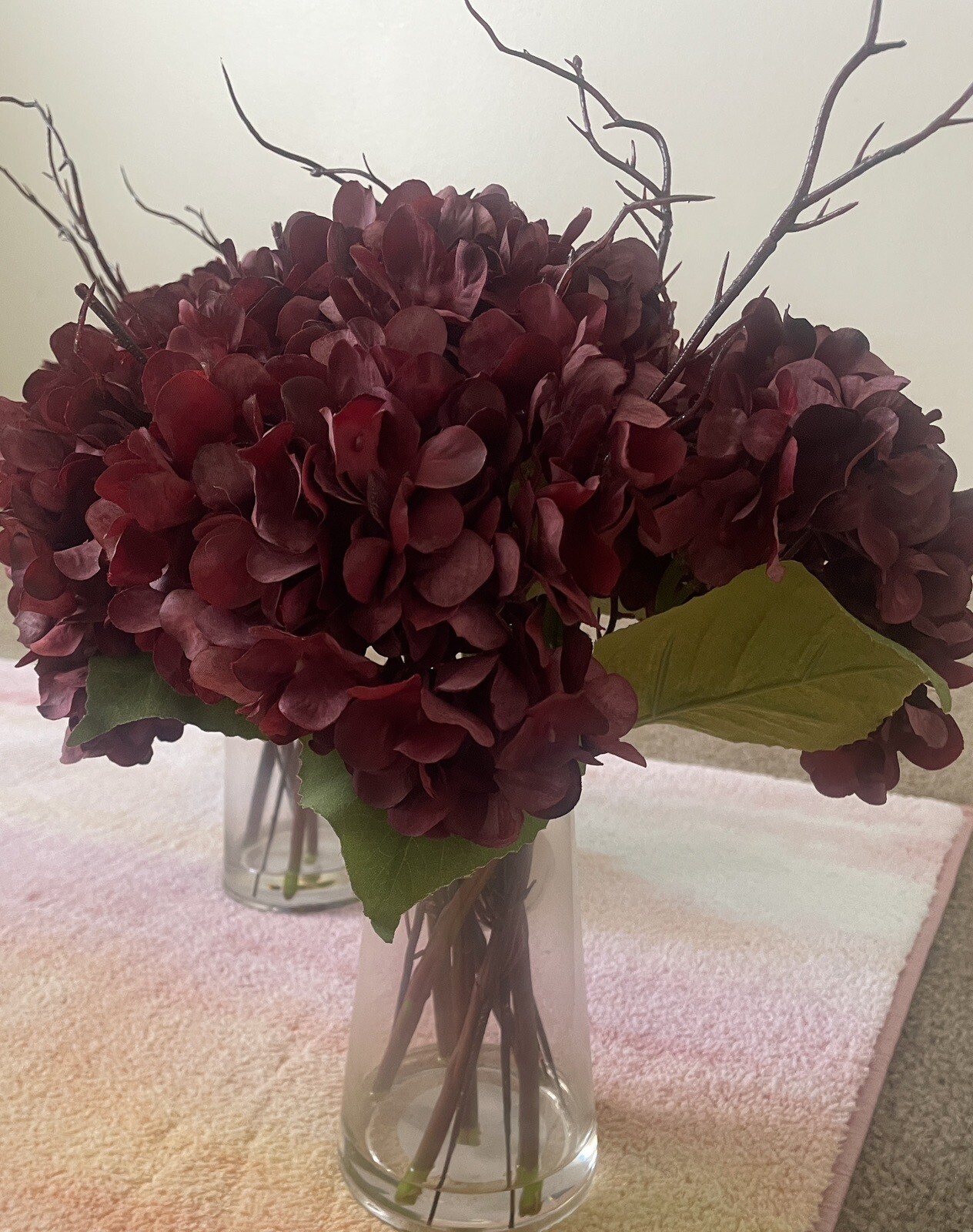 allen + roth 15-in Red Indoor Artificial Hydrangea Artificial FlowerPrice For 2