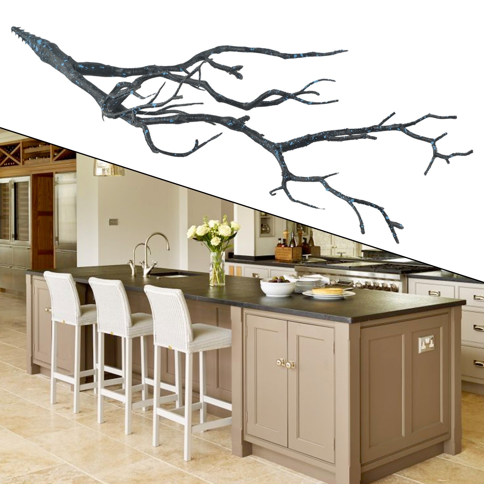 Art Simulation Plastic For Leaf Plant Tree Branch Home Indoor Shop Decoration