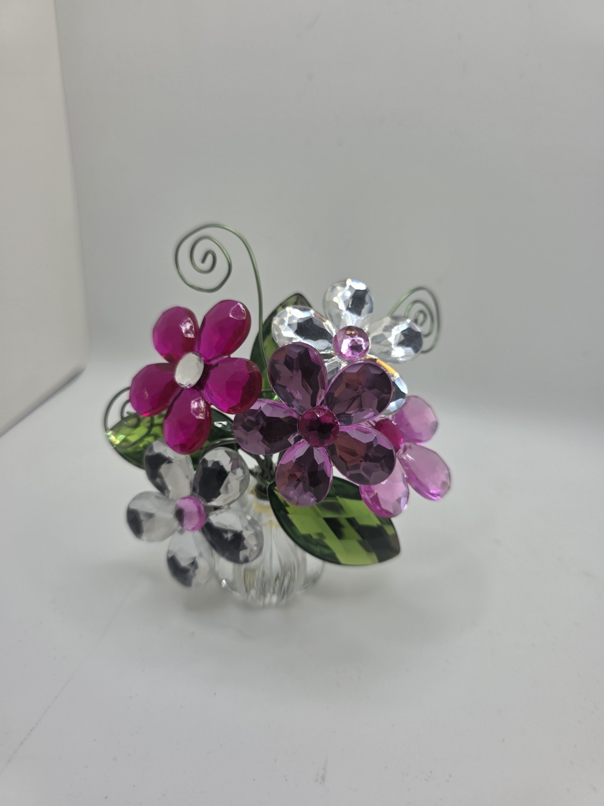 Ganz Crystal Expressions Jeweled Flower Pot Acrylic Figurine 4 Inches