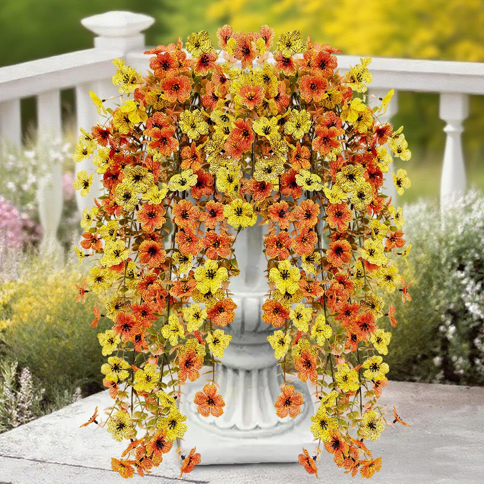 4 Pcs Outdoor Fall Decor, Artificial Mums For Outdoors, Fall Flowers Artificial