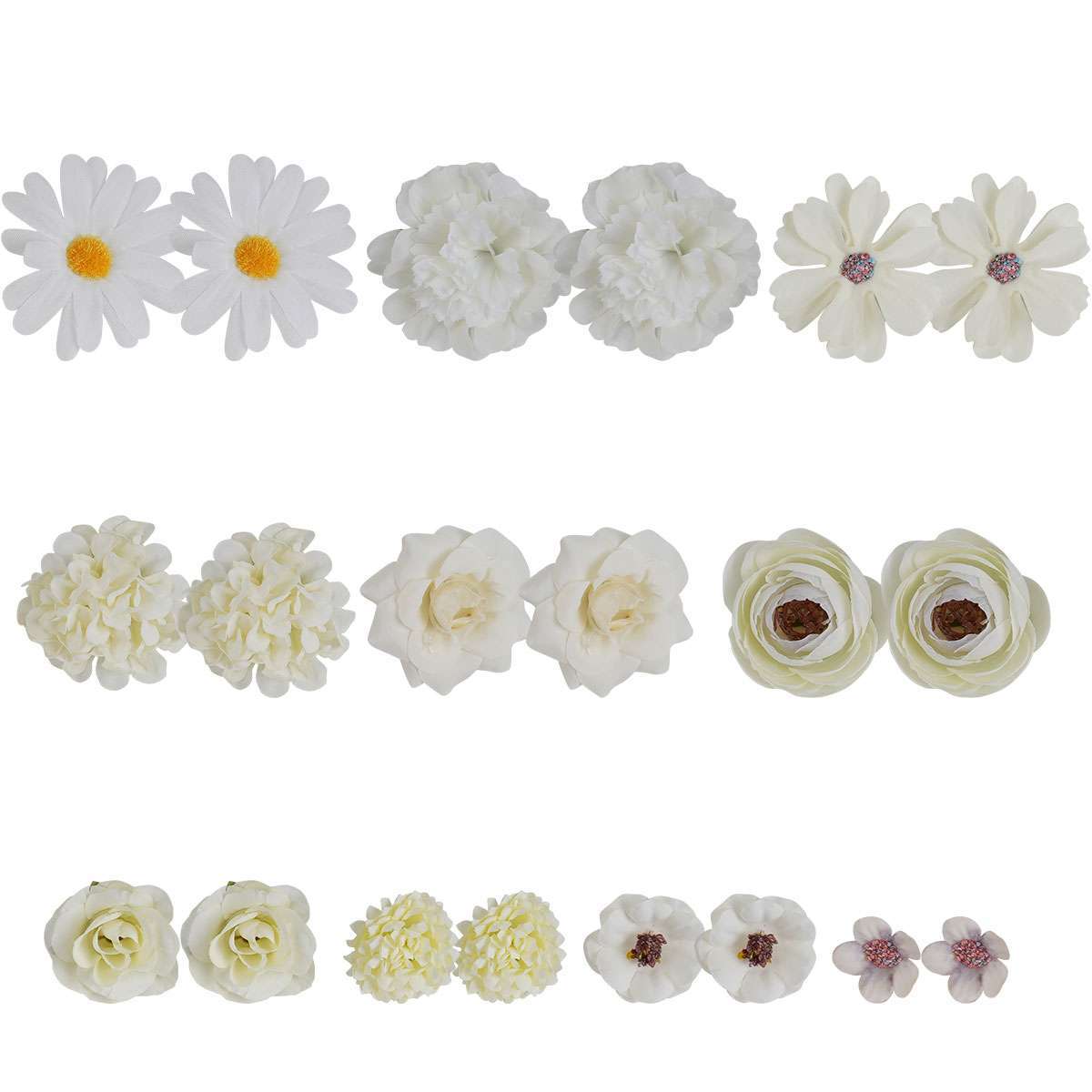 20X Womens Artificial Rose Head Flower Silk Bulk Wedding Party Decor 0.8-2.4in