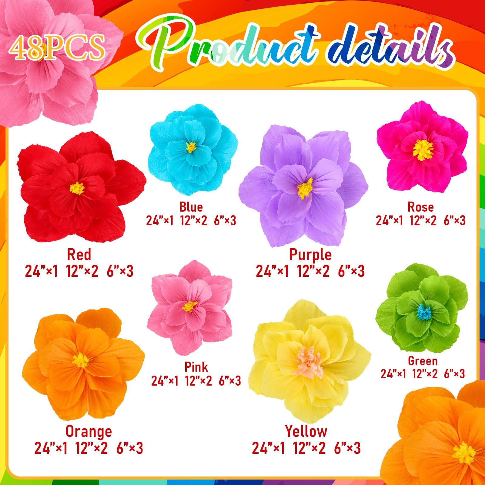 Giant Paper Flowers Artificial Large Paper Flower Decoration for Handcrafted …