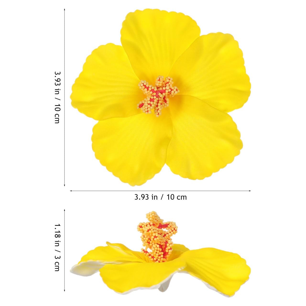 10 Pcs Artificial Hibiscus Flowers Hawaii Luau Party Decorations Tropical Dec…