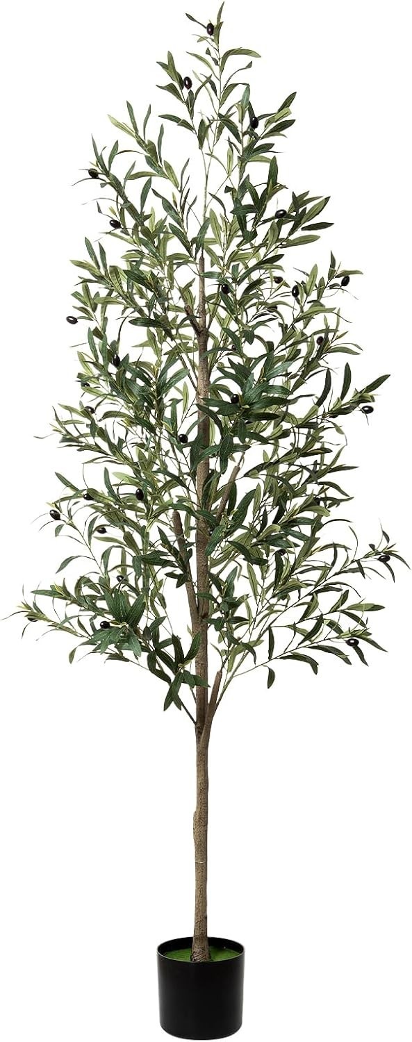 6ft Faux Olive Tree, Artificial Olive Tree Indoor, High Imitation Silk Plant …