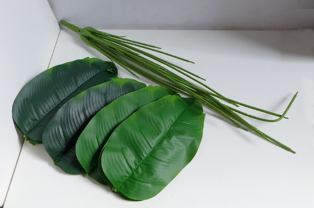 25″ Hight Artificial Tropical Plant Banana Tree (#119) Lifelike 18 Green Leaves