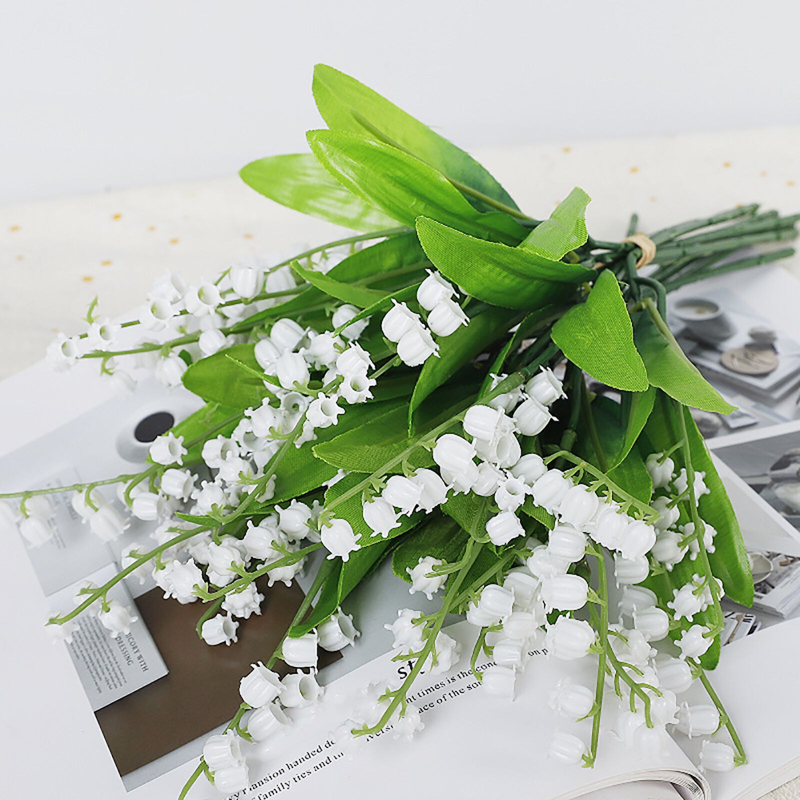 Artificial Flower Fake Bellflower Bouquet Home Decor Flower Arrangements