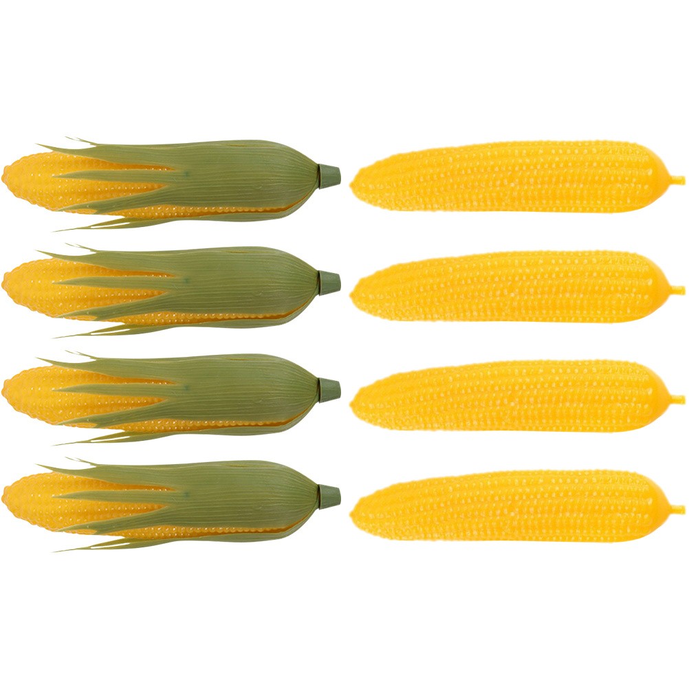 8Pcs Reusable Plastic Faux Corn for Decoration Realistic Model Assorted Colors