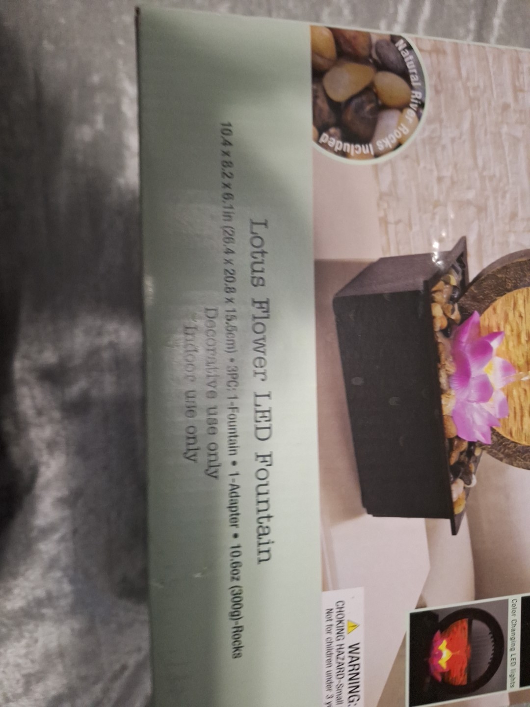 Lotus Flower LED Desk Top Water Fountain New In BOX