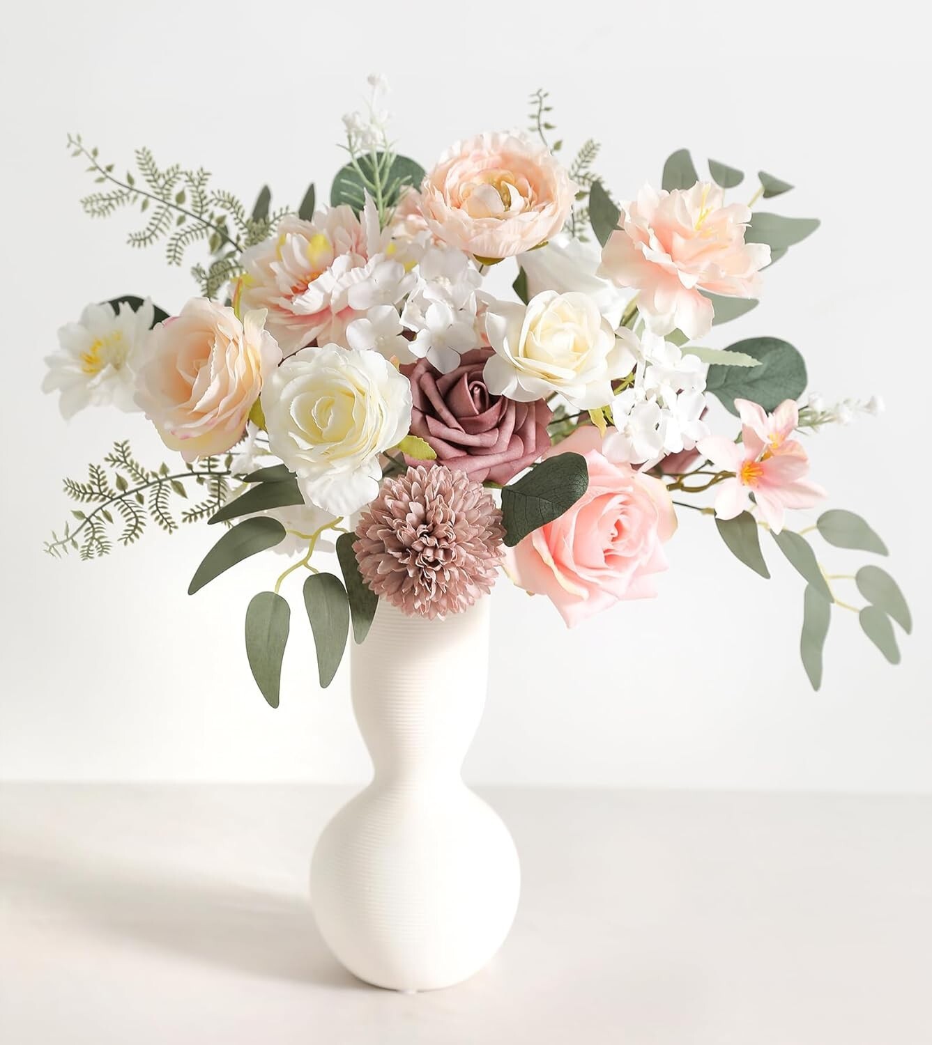 Artificial Flowers DIY Bridal Wedding Hand Bouquet (Pink Mauve)
