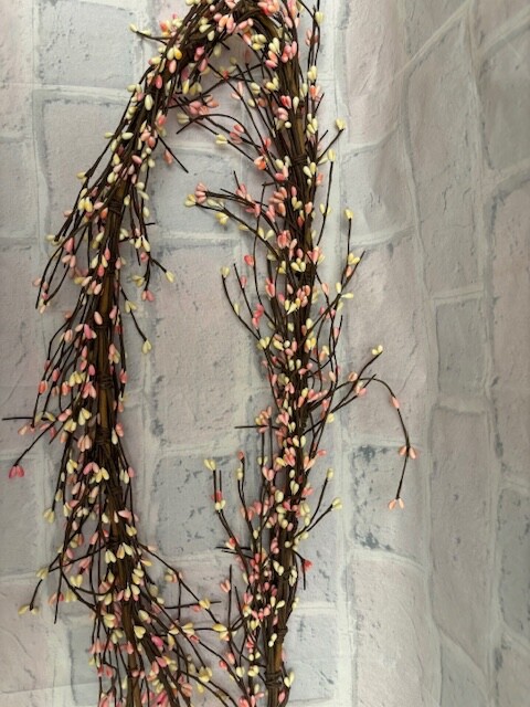 Pip Berry Garland Pink & Cream MIX 4′ FULL BEAUTIFUL BERRIES