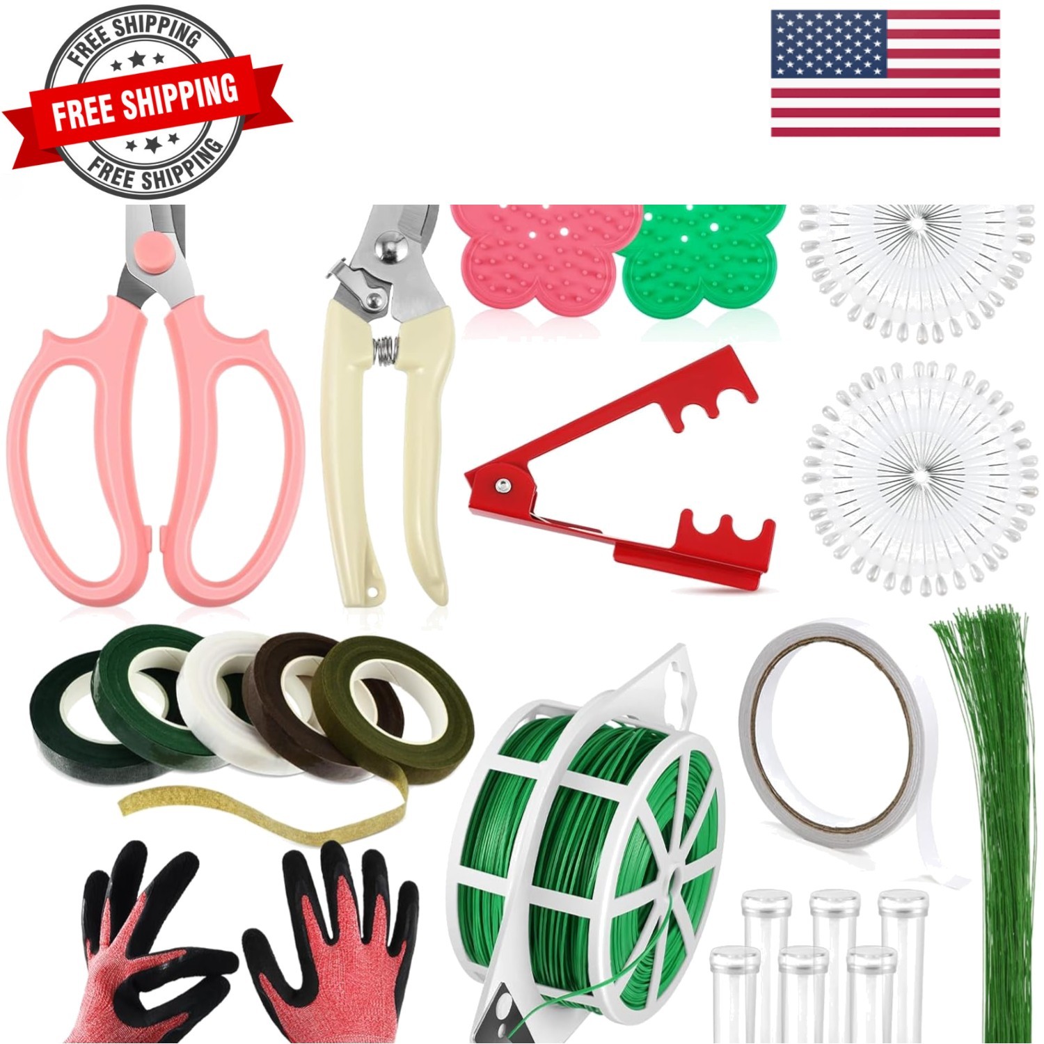Gifts for Mom Women,121 Pcs Floral Arrangement Tool Kit, Rose Thorn Remover P…