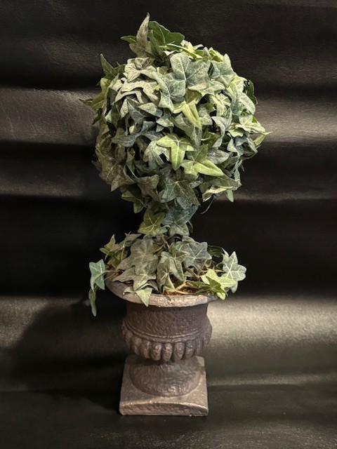 Artificial Ivy Topiary Plant in Urn Planter 16” Table Décor