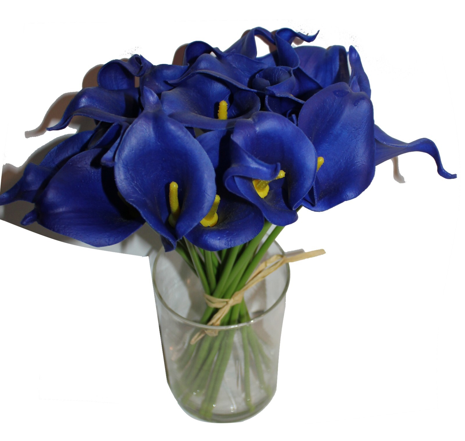 12″ Calla Lilies, 20 Flowers Arrangement in Glass Vase, Happy Mother’s Day Gift!