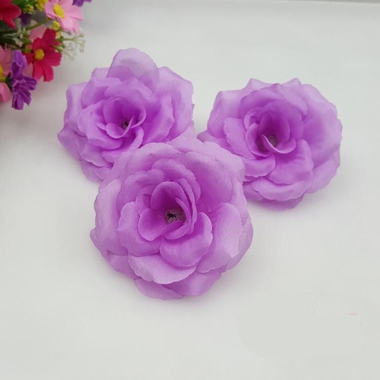 Black Roses Silk Flower Heads- 8cm Artificial Fake Flowers Decorations 10pcs/lot