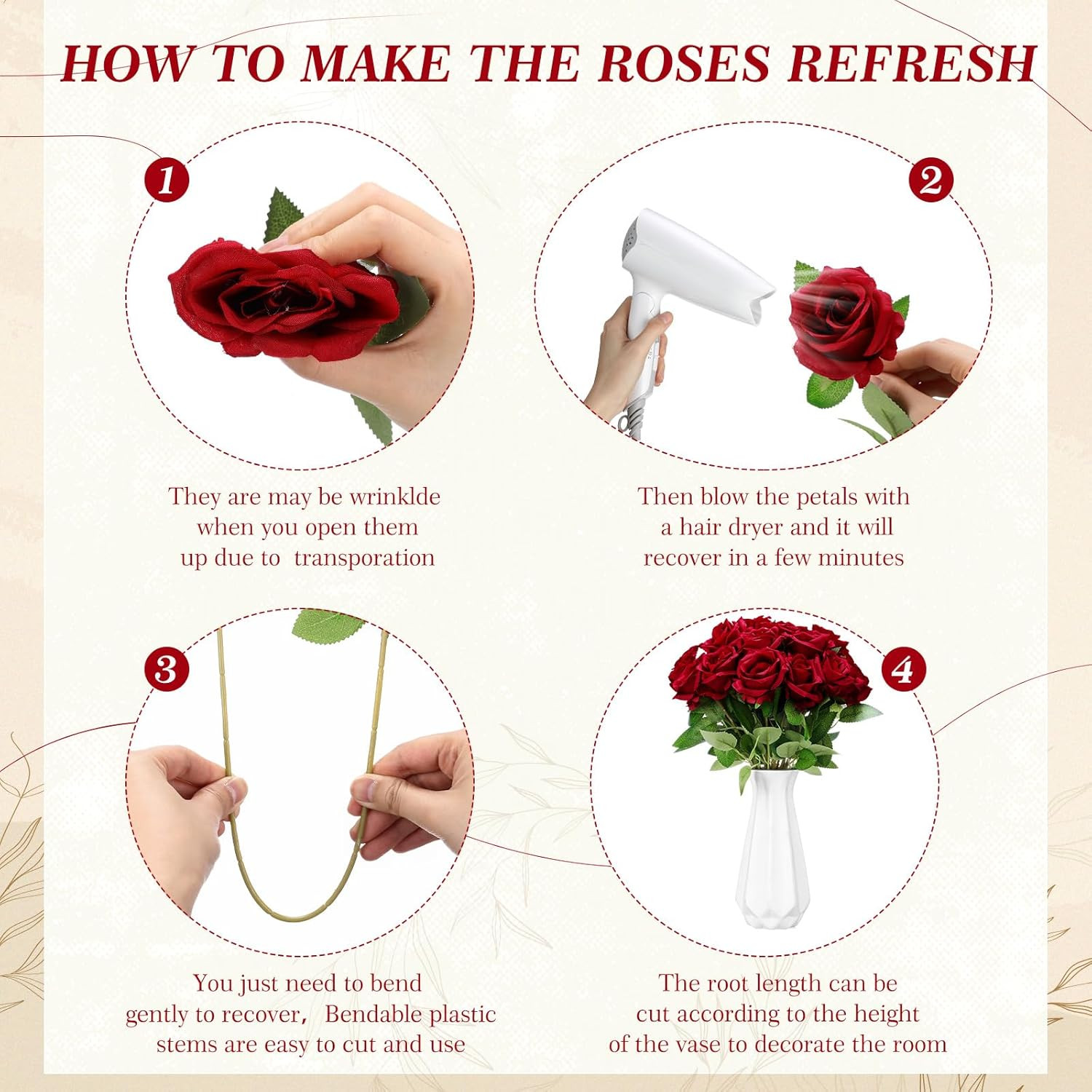 150 Pcs Realistic Wine Red Silk Roses for Wedding Decor & Home Arrangements