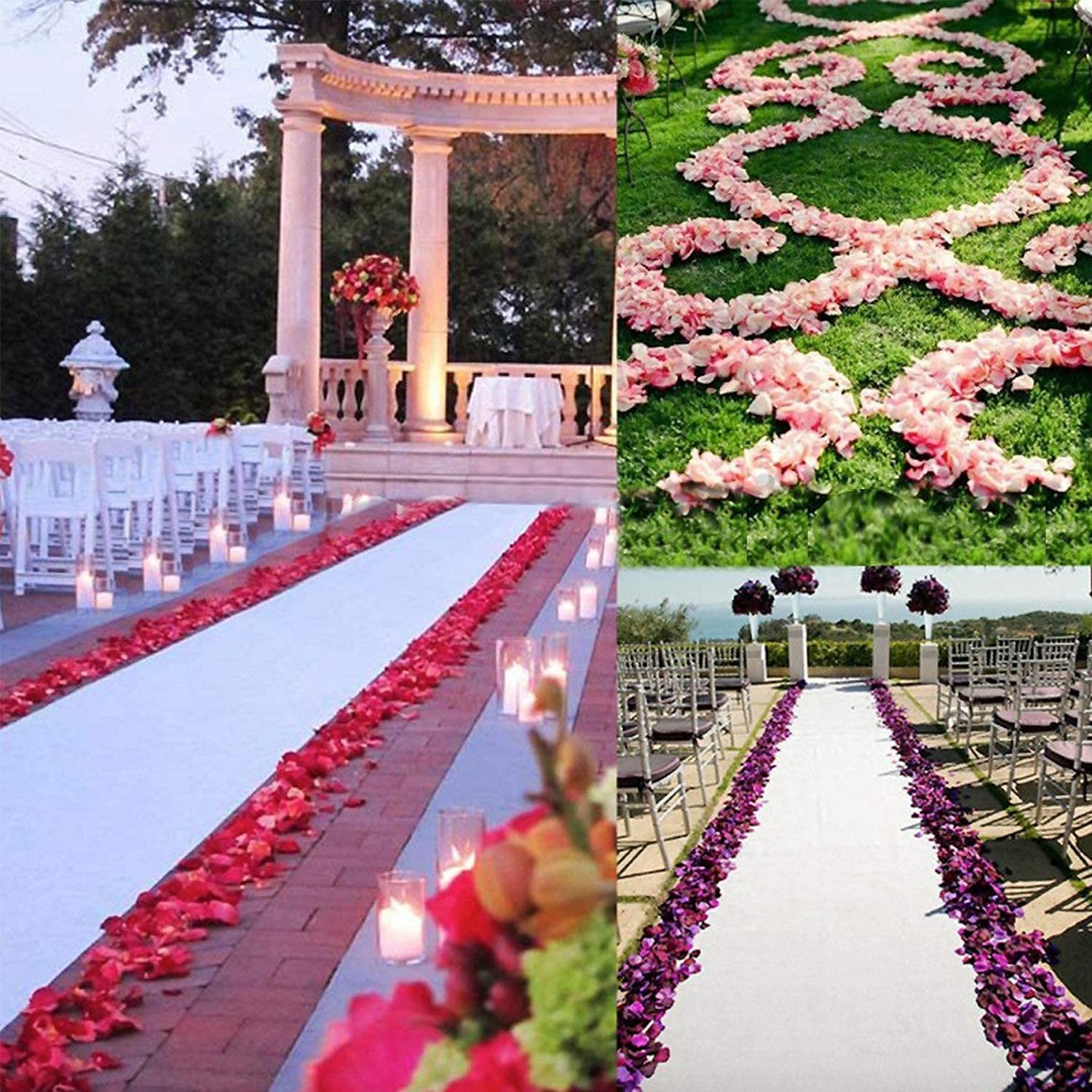Rose Petals Red 3000 PCS Artificial Silk Fake Flower Wedding Decoration