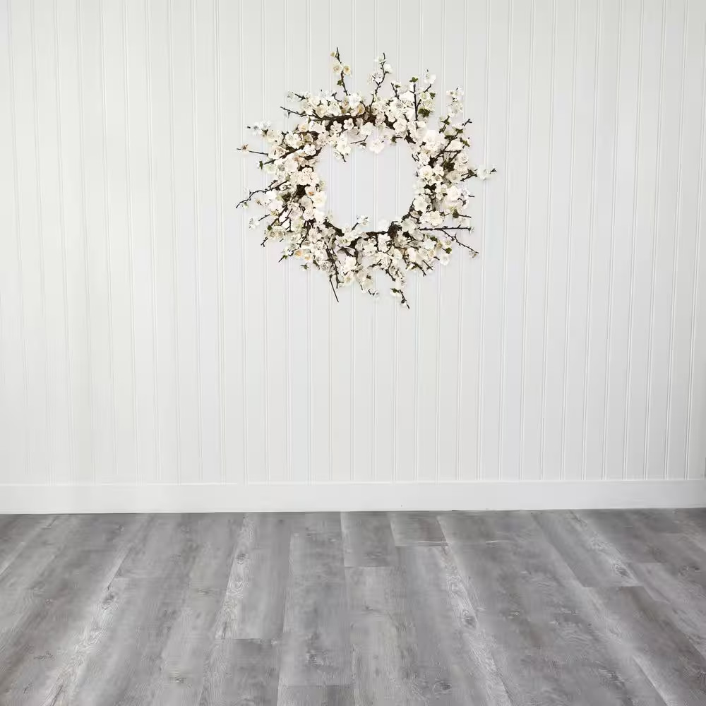 Artificial Plum Blossom Wreath Floral Door Wall Wedding Decor Spring Winter