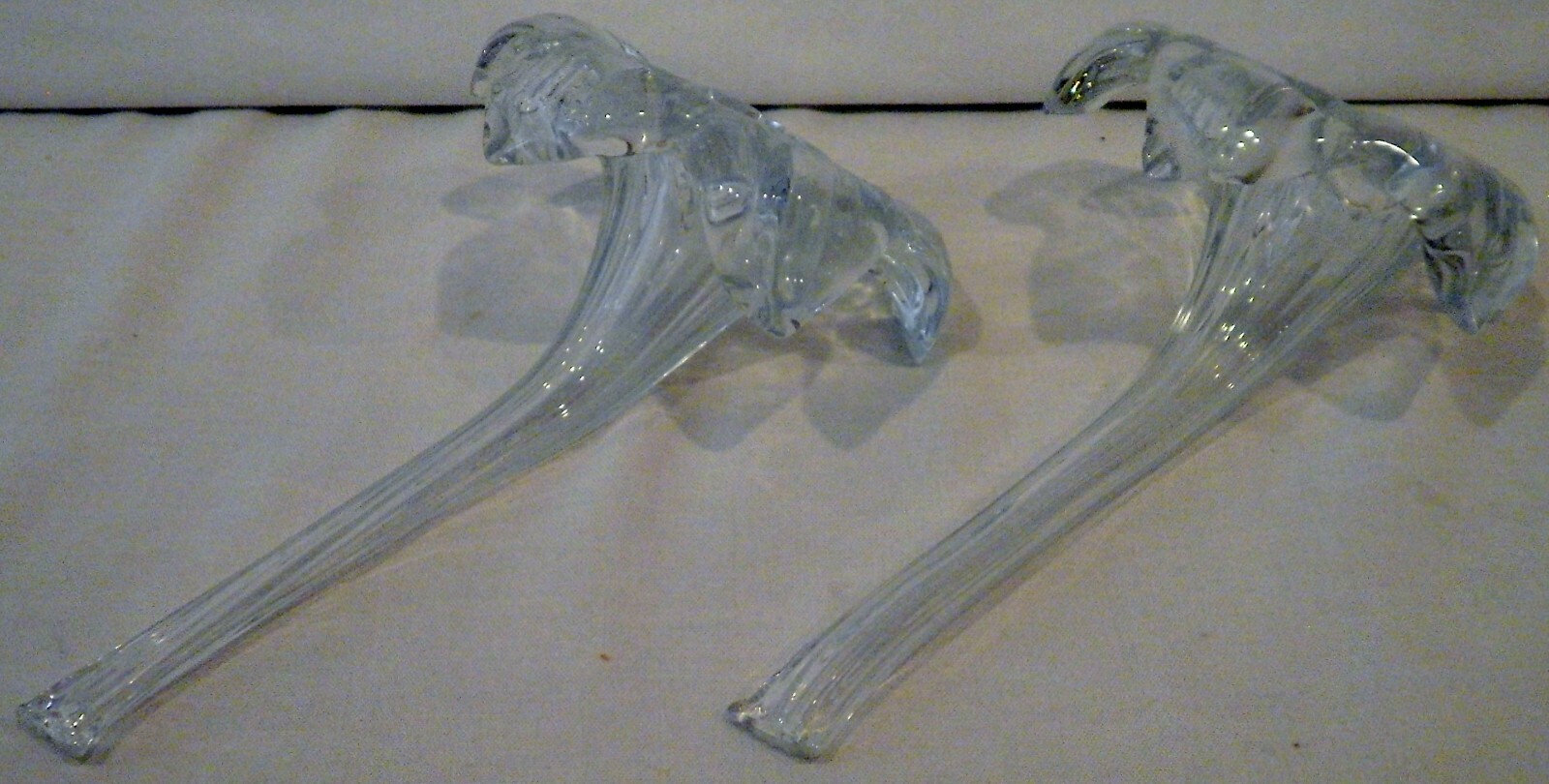 7-1/4” Glass Lily Flower Decoration – Set of 2