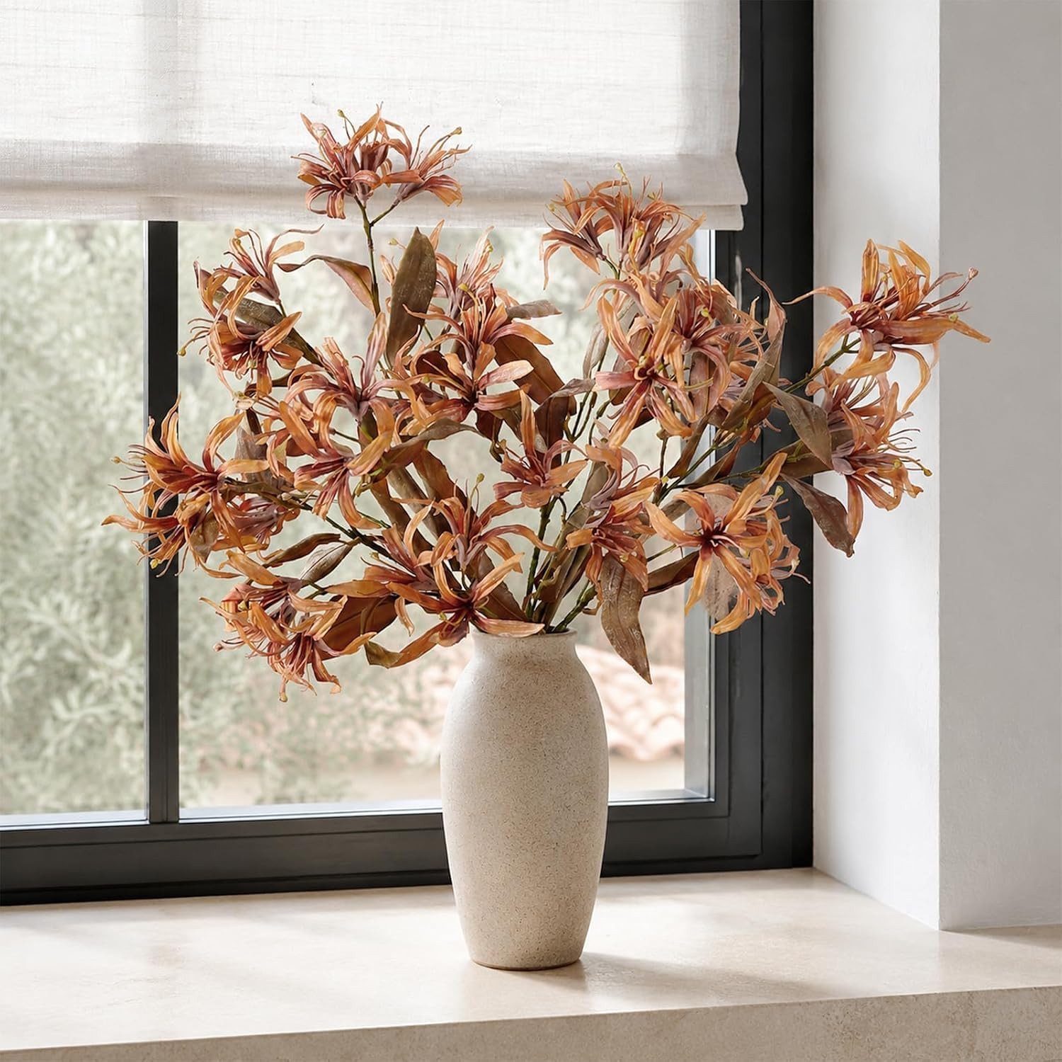 8 Pcs 33″ Dried Bauhinia Flower Stems – Lifelike Autumn Decor for Home