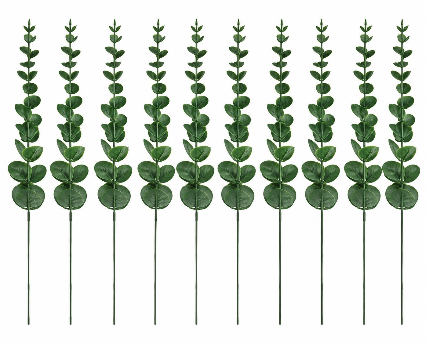 Green Eucalyptus Stems Set of 10 Faux Eucalyptus Picks Artificial Greenery Flora