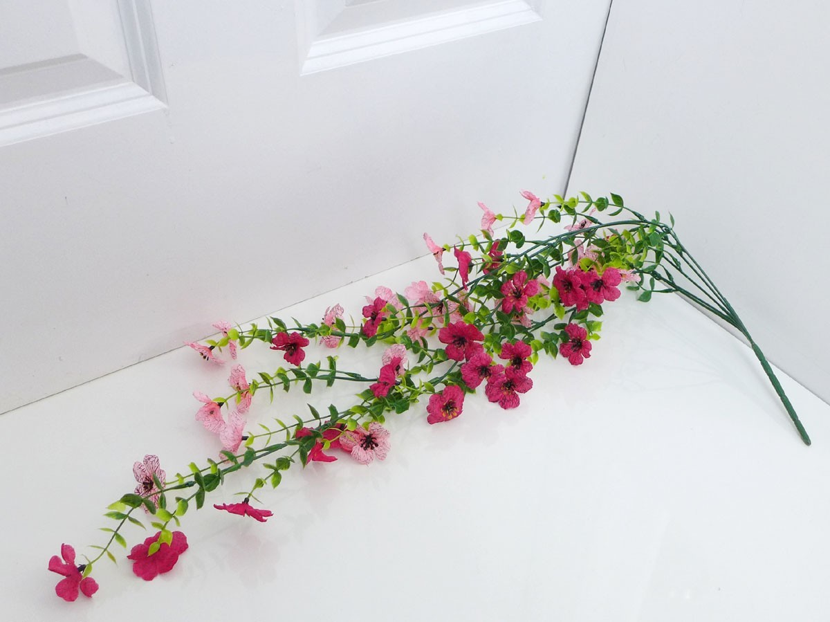 Artificial Plastic Brunch Leaf Fabric Flowers Vines Hanging (#146) Wedding Decor