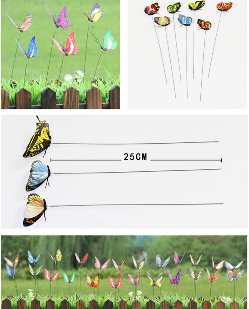 12PCS Butterfly Stakes 11.4 inch Waterproof Butterfly Garden Decorations