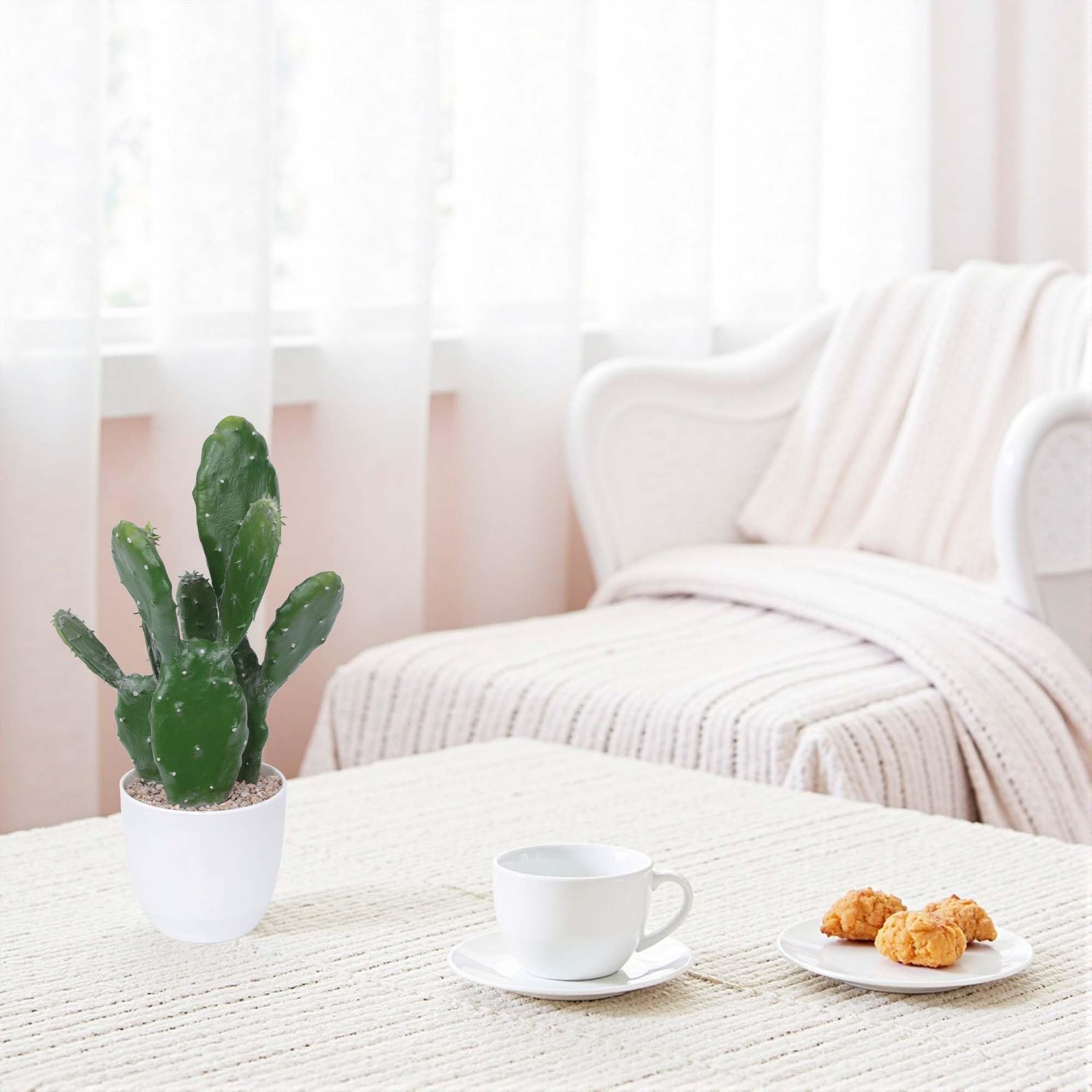 14Inch Artificial Cactus Faux Cacti Fake Cactus Saguaro Potted Plants for Ind…