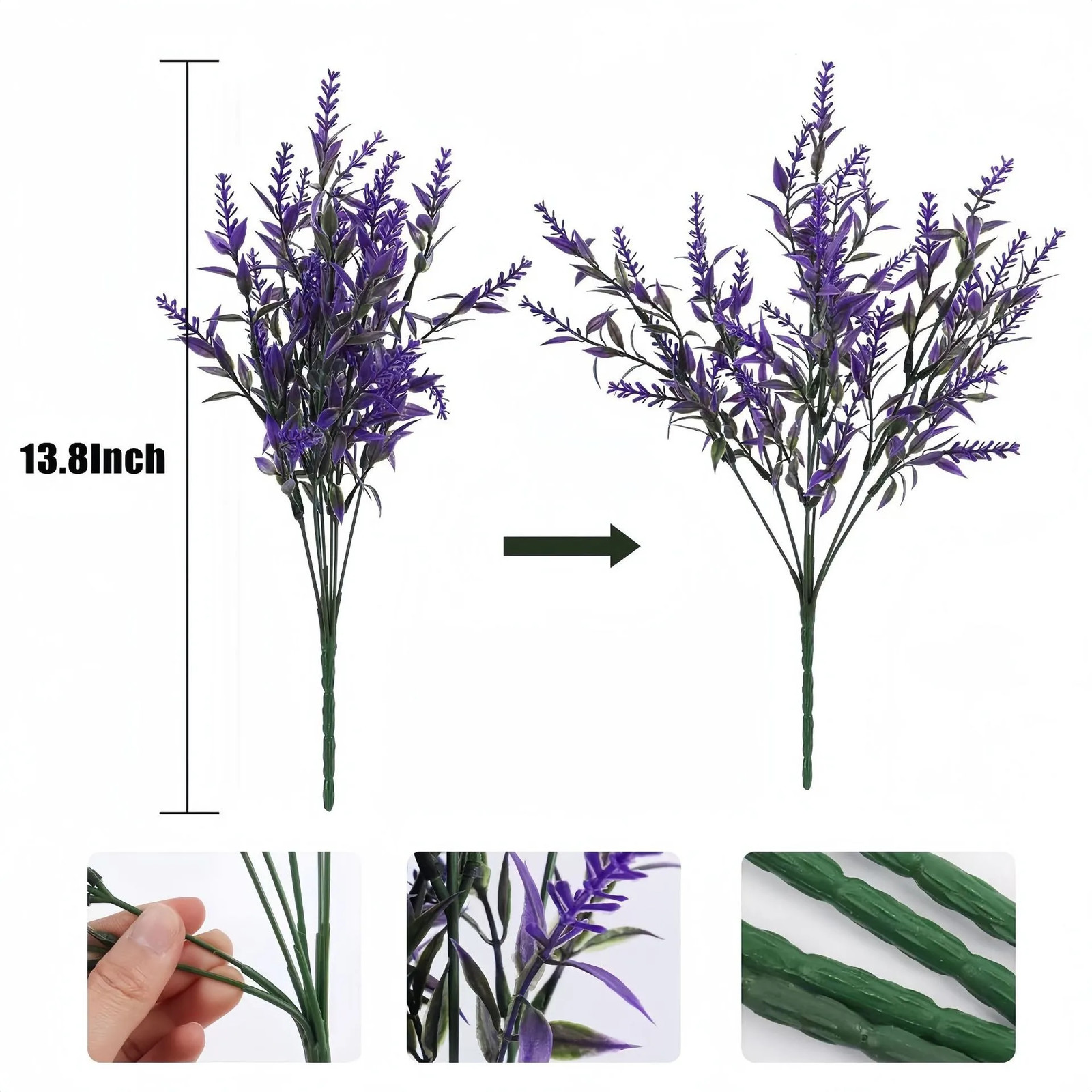 1/3/5Pcs Artificial Flowers 35CM Faux Plants for Home Room Table Decor Wedding D