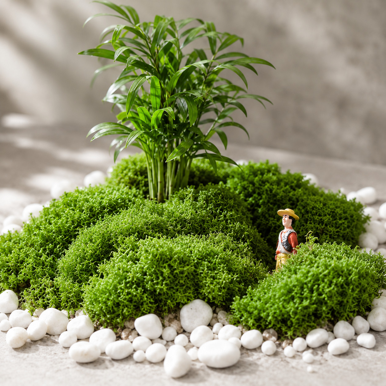 Artificial Lichen Mat, Pastoral Artificial Grass for Diorama Supplies