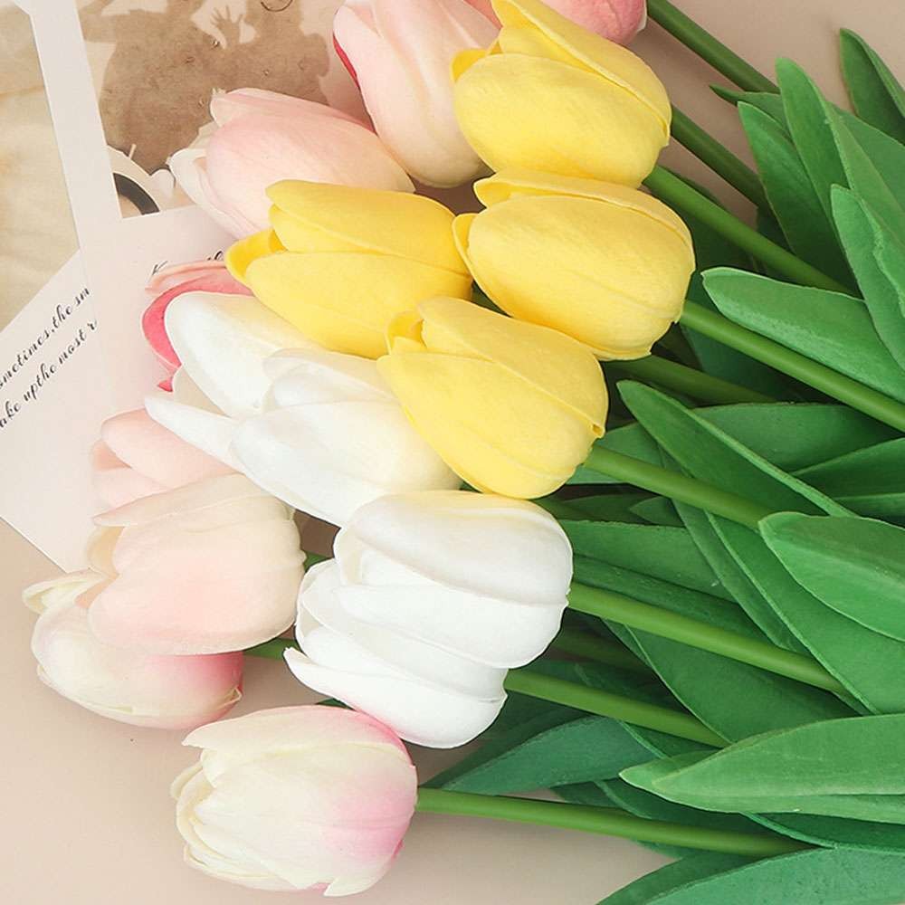 Artificial Tulips Real Touch Bridal Home Wedding Party Festival Decor
