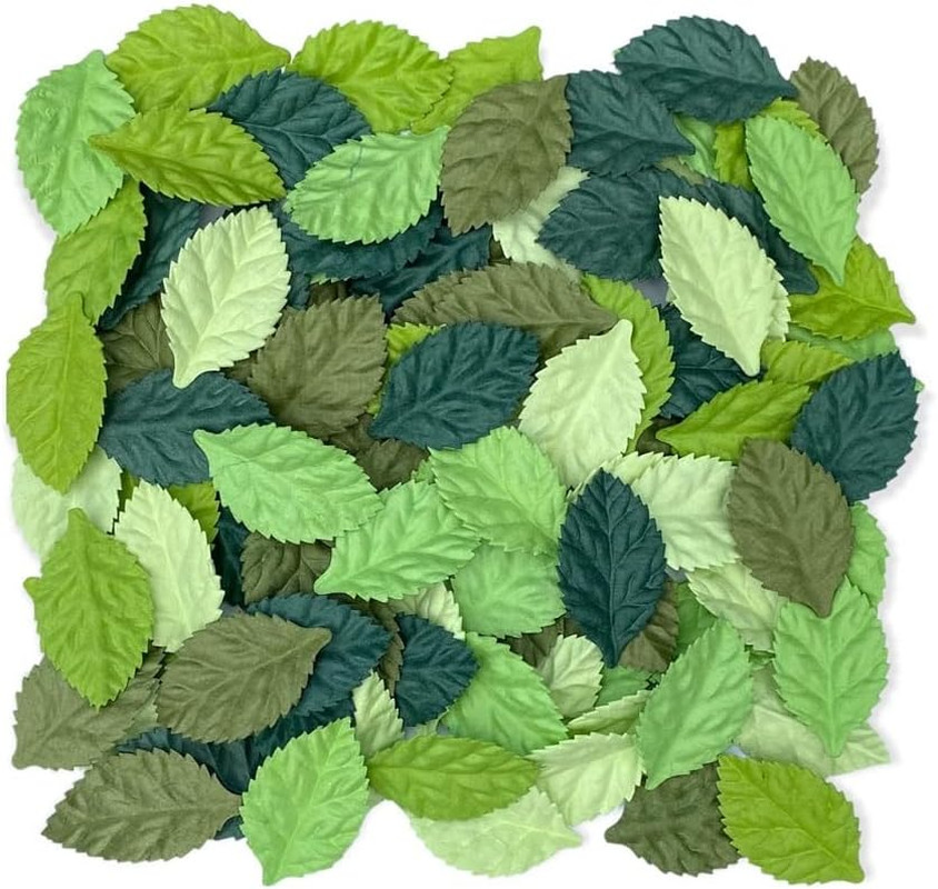 Artificial Leaves 100 pcs Mulberry Paper Roses Leaves 45x25mm DIY Craft Scrapboo
