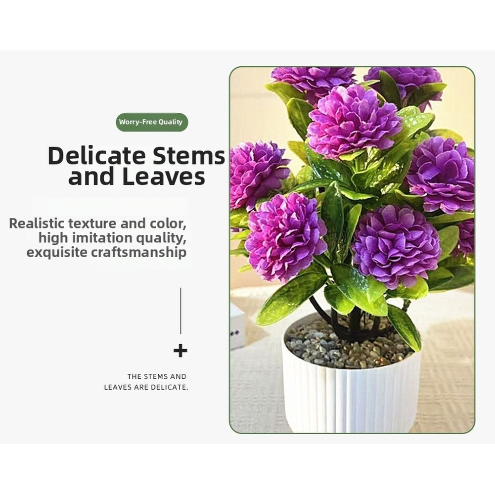 Simulation Chrysanthemum Flower Ball For Living Room Bedroom And Study Decor
