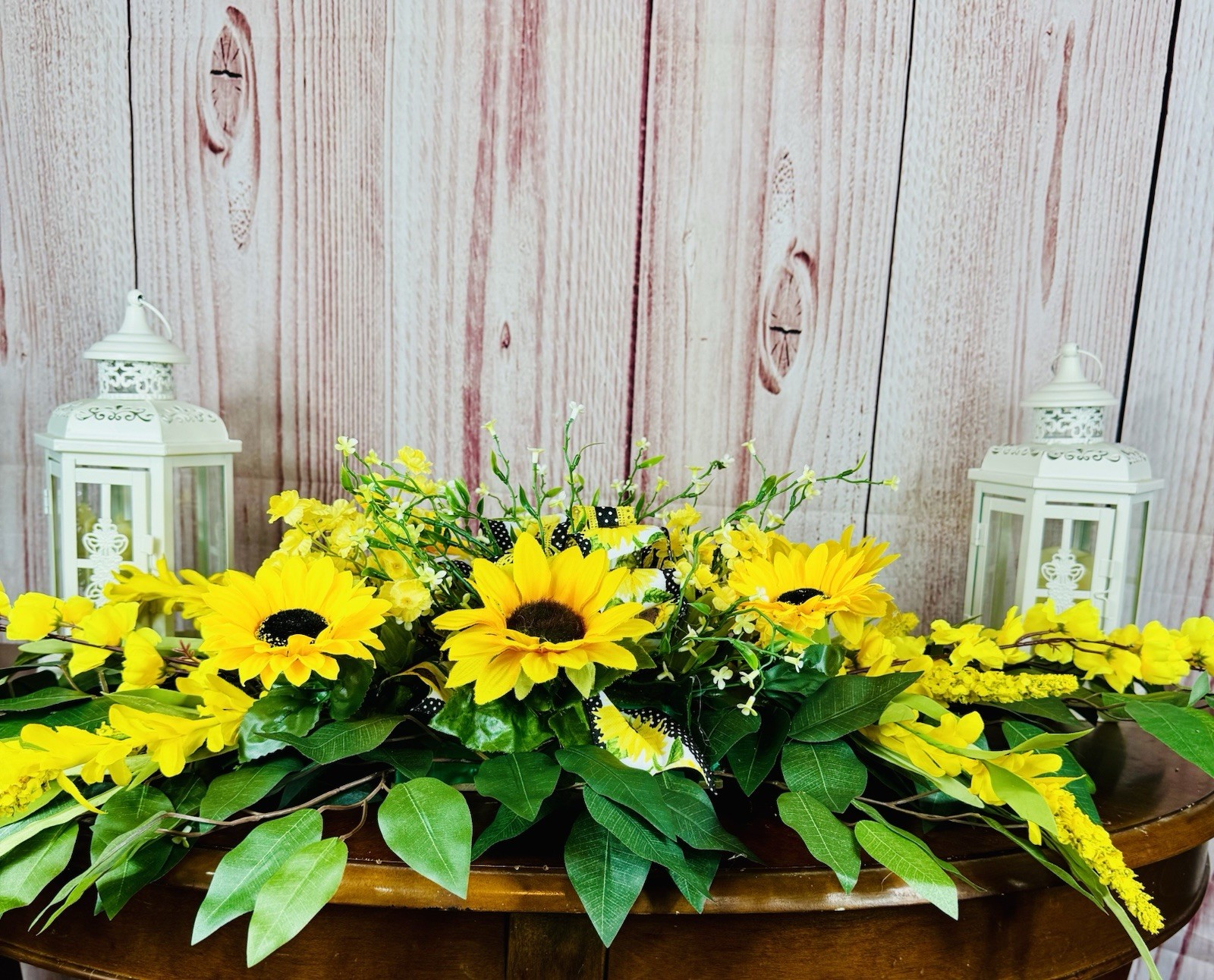 Artificial Yellow/Green Sunflower Flower Arrangement & Centerpiece 36 by 16 in
