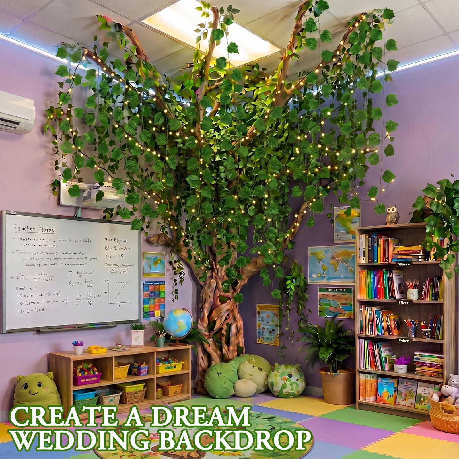 Ropoloogy 65 Pcs Rainforest Decoration with LED Light Back to School Classroo…