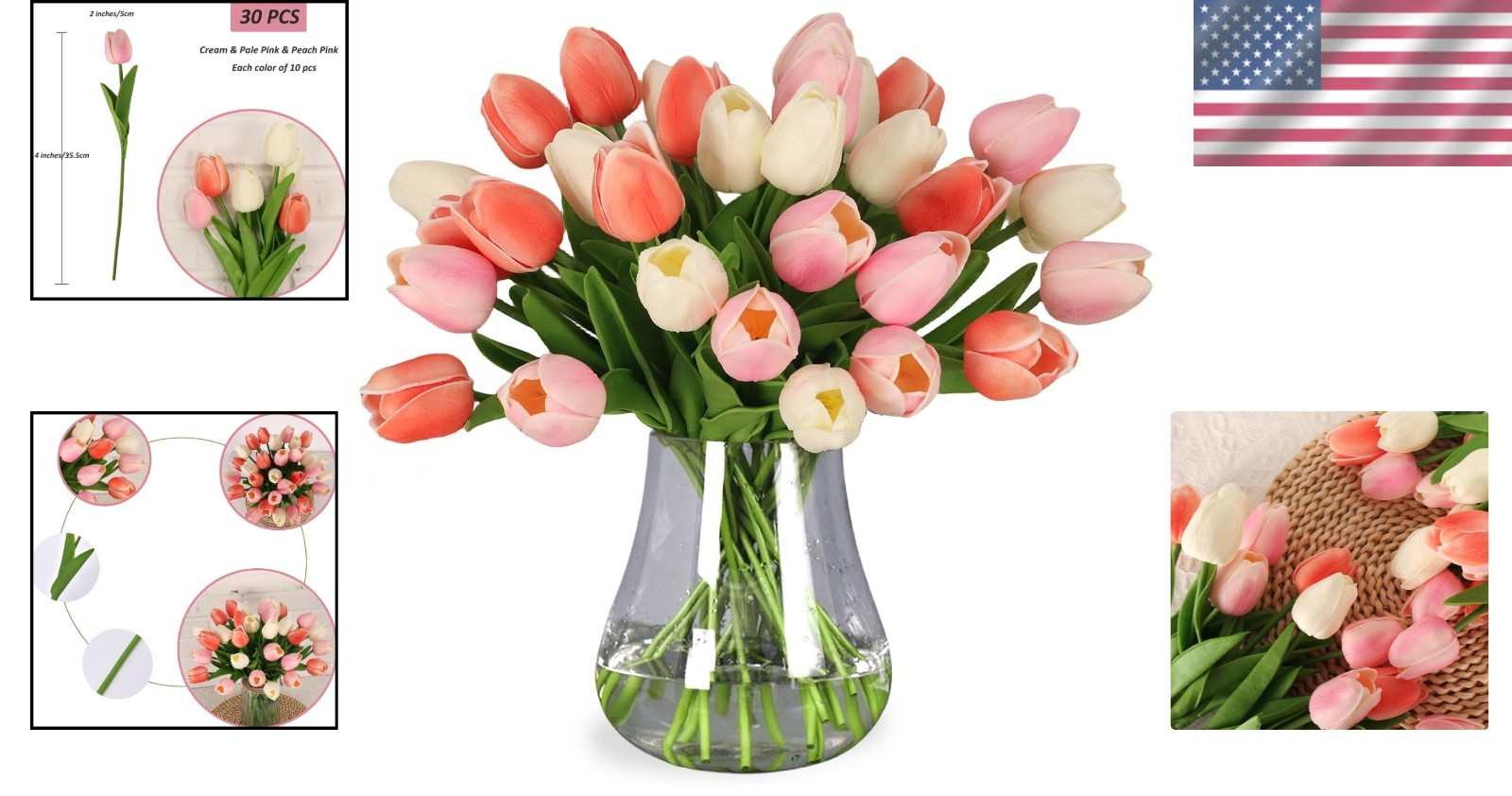 Elegant Faux Tulips Arrangements – Dining Room Decor