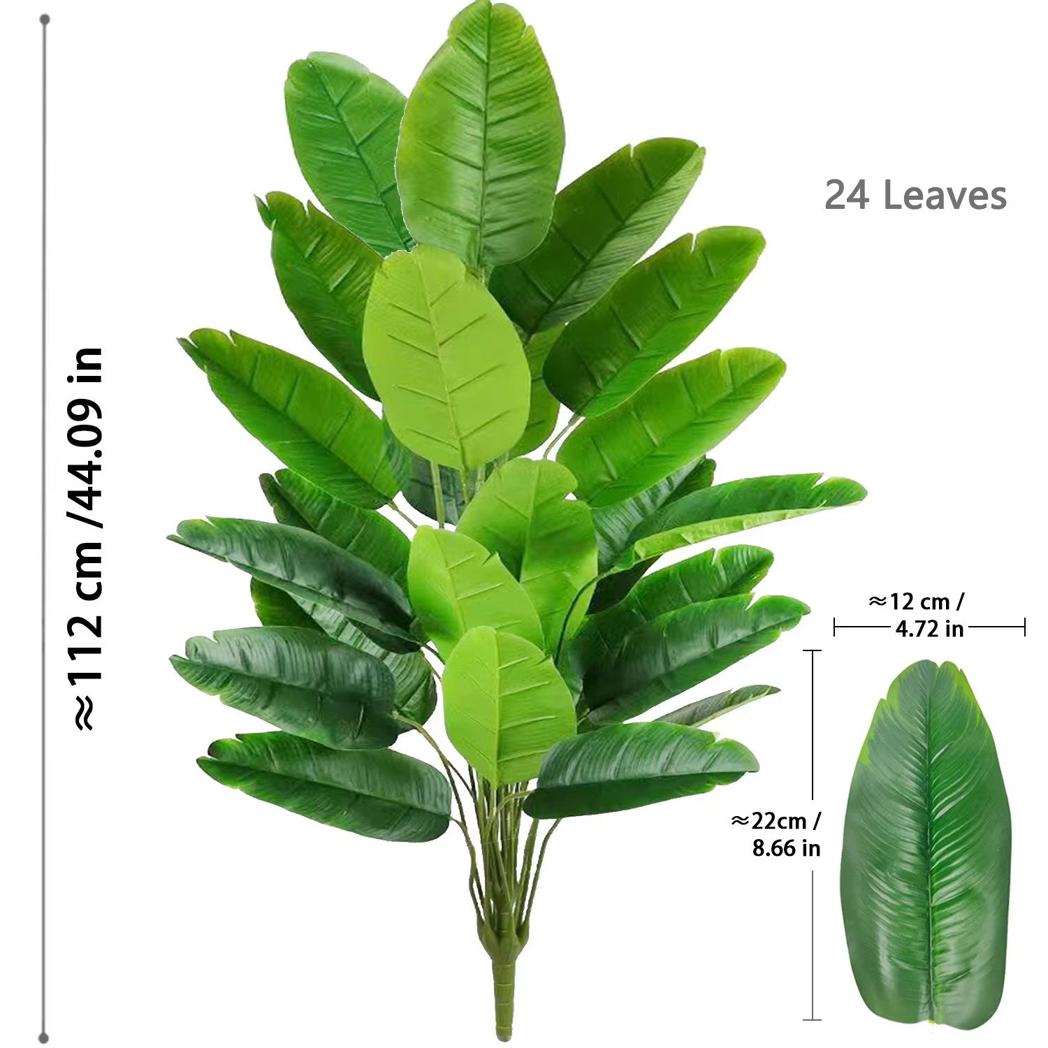 Leaves Artificial Plants Large Tropical Palm Tree Fake Banana Plants Leaves Real