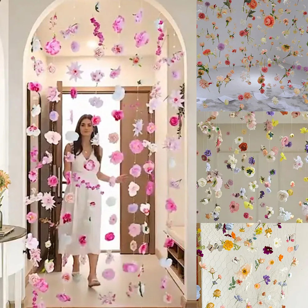 20Pcs Artificial Flowers DIY Garland Kit for Wedding Arch Backdrop Home Decorate