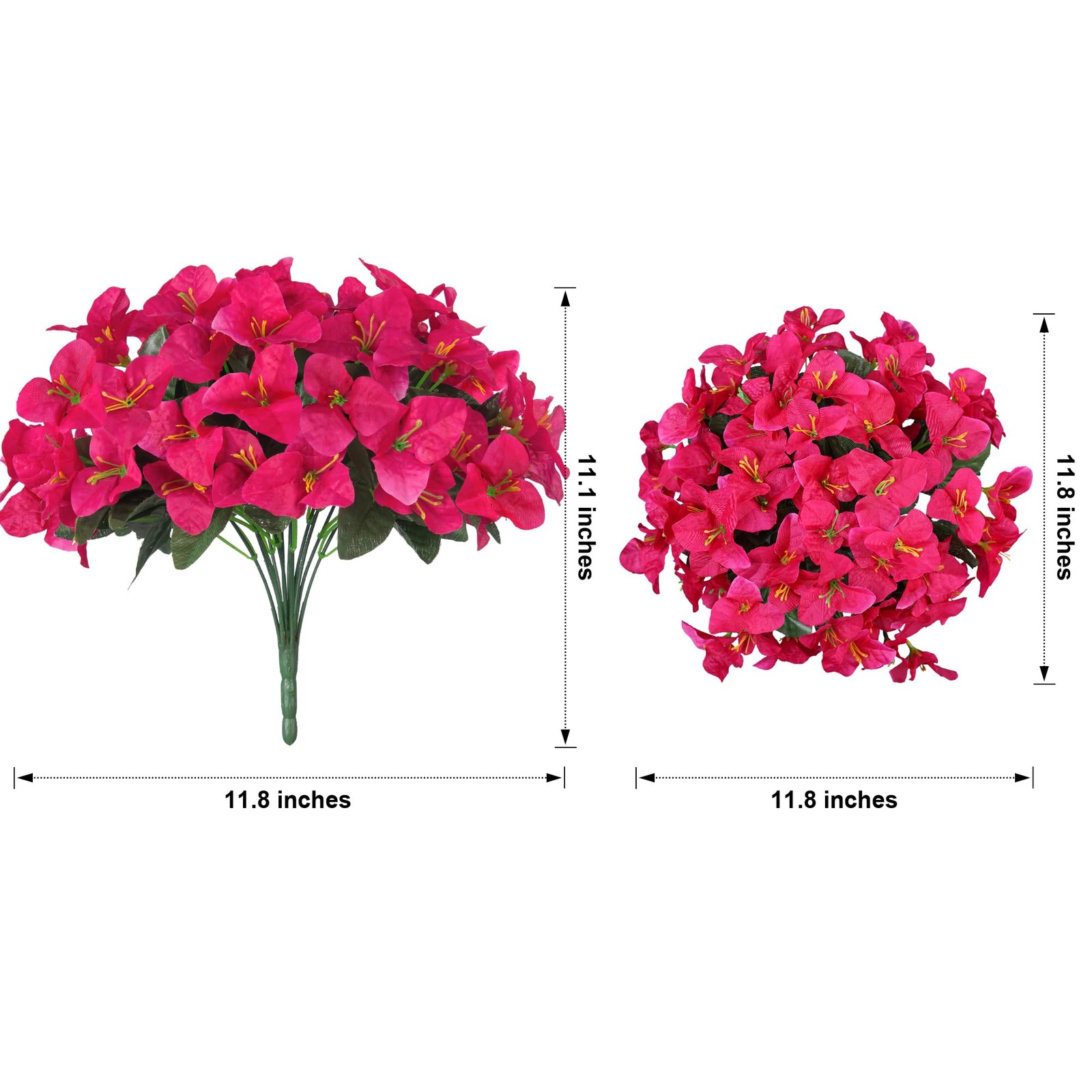 Fake Bougainvillea Artificial Flowers for Outdoors Spring Decor, 4 Bundles Ou…