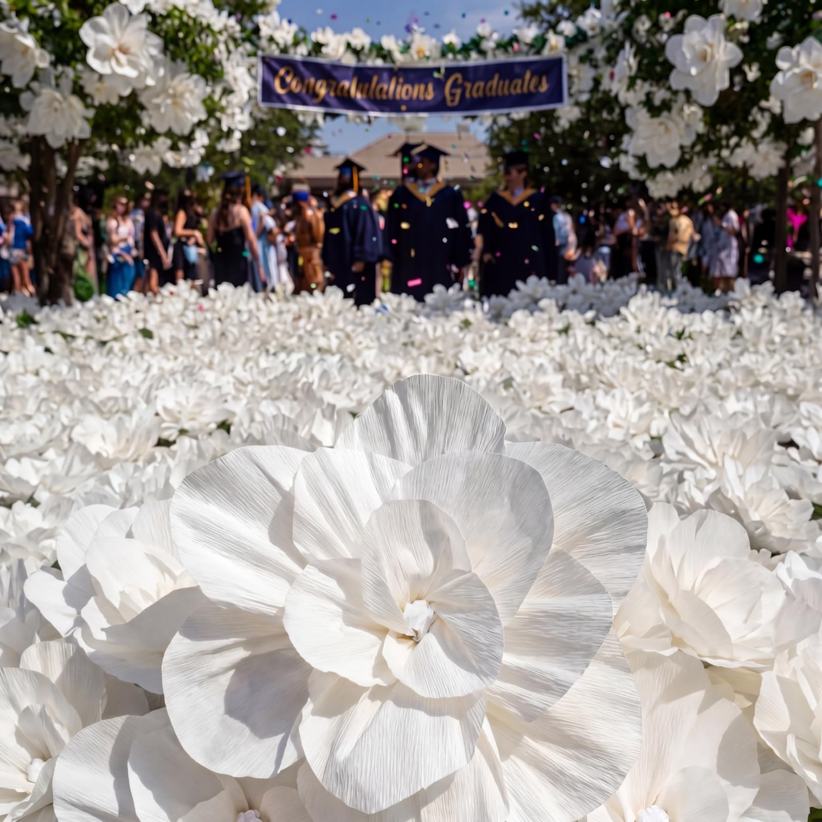 Giant Paper Flowers 2 pcs 24″ 4 pcs 12″ 6 pcs 6″ – Wedding Birthday Party