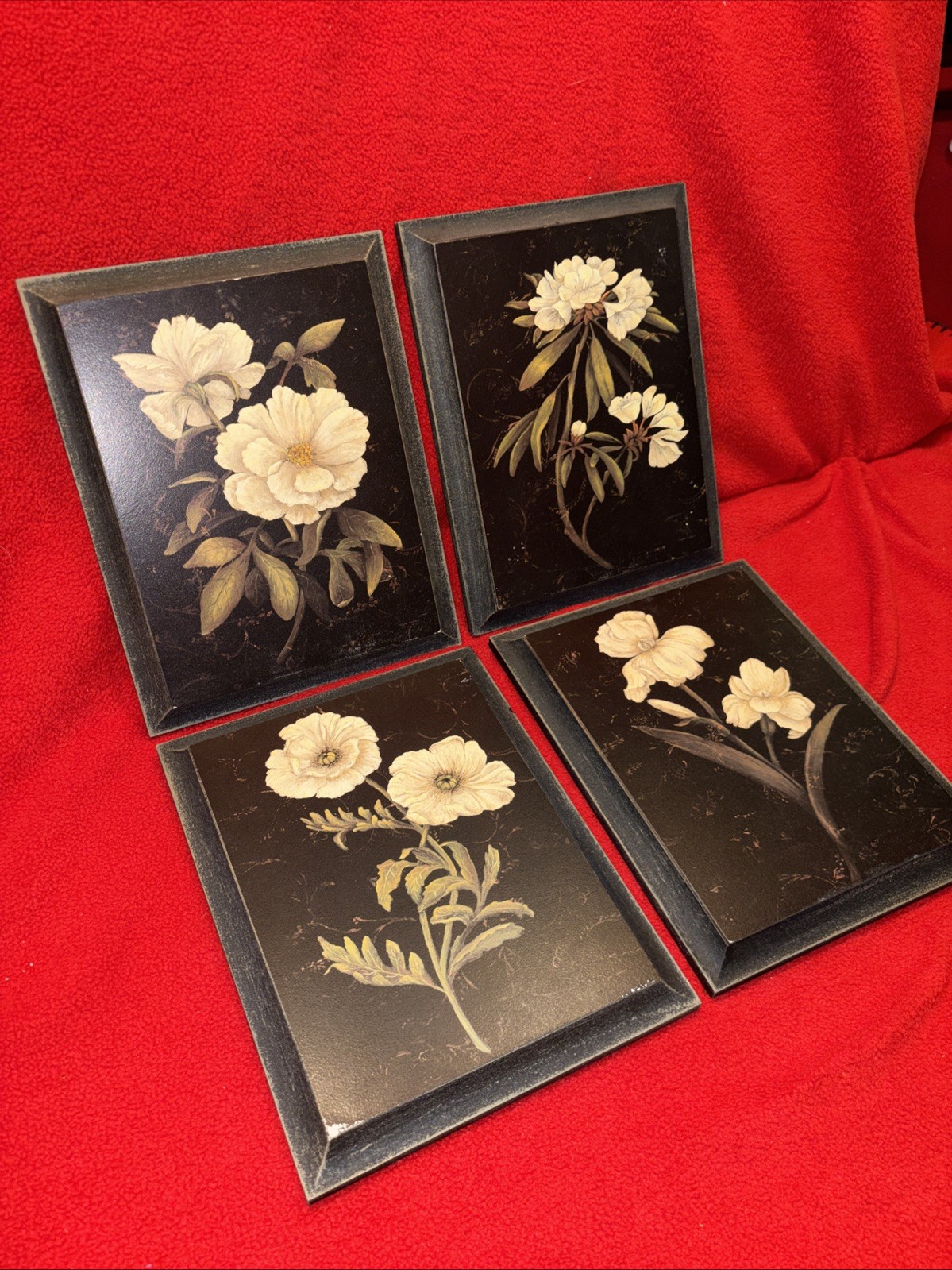 4 Piece Wall Art 17″ Floral Designs By Regina Andrews