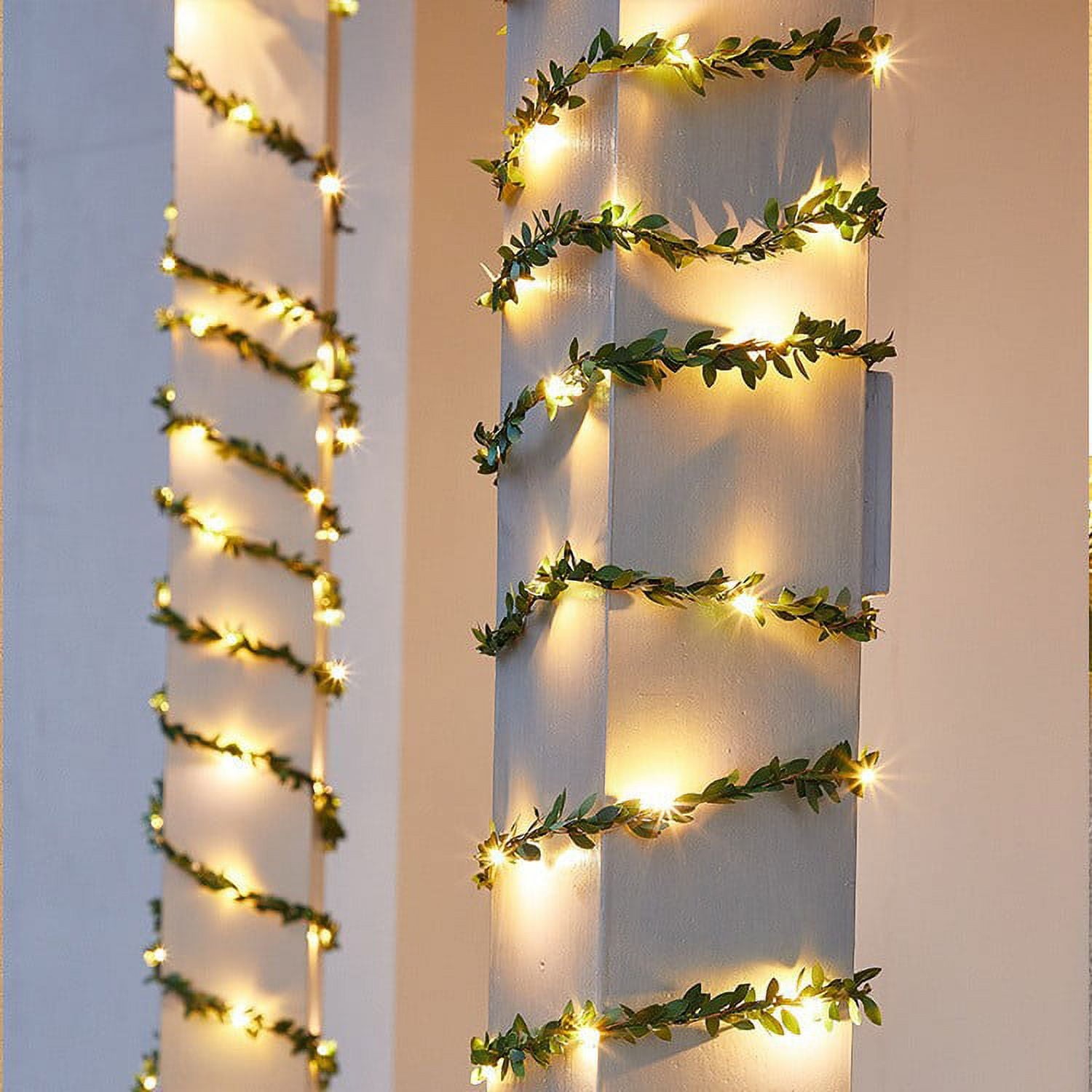 LED Artificial Leave Garland Vine Leaf Wreath Lights for Wedding Christmas Decor