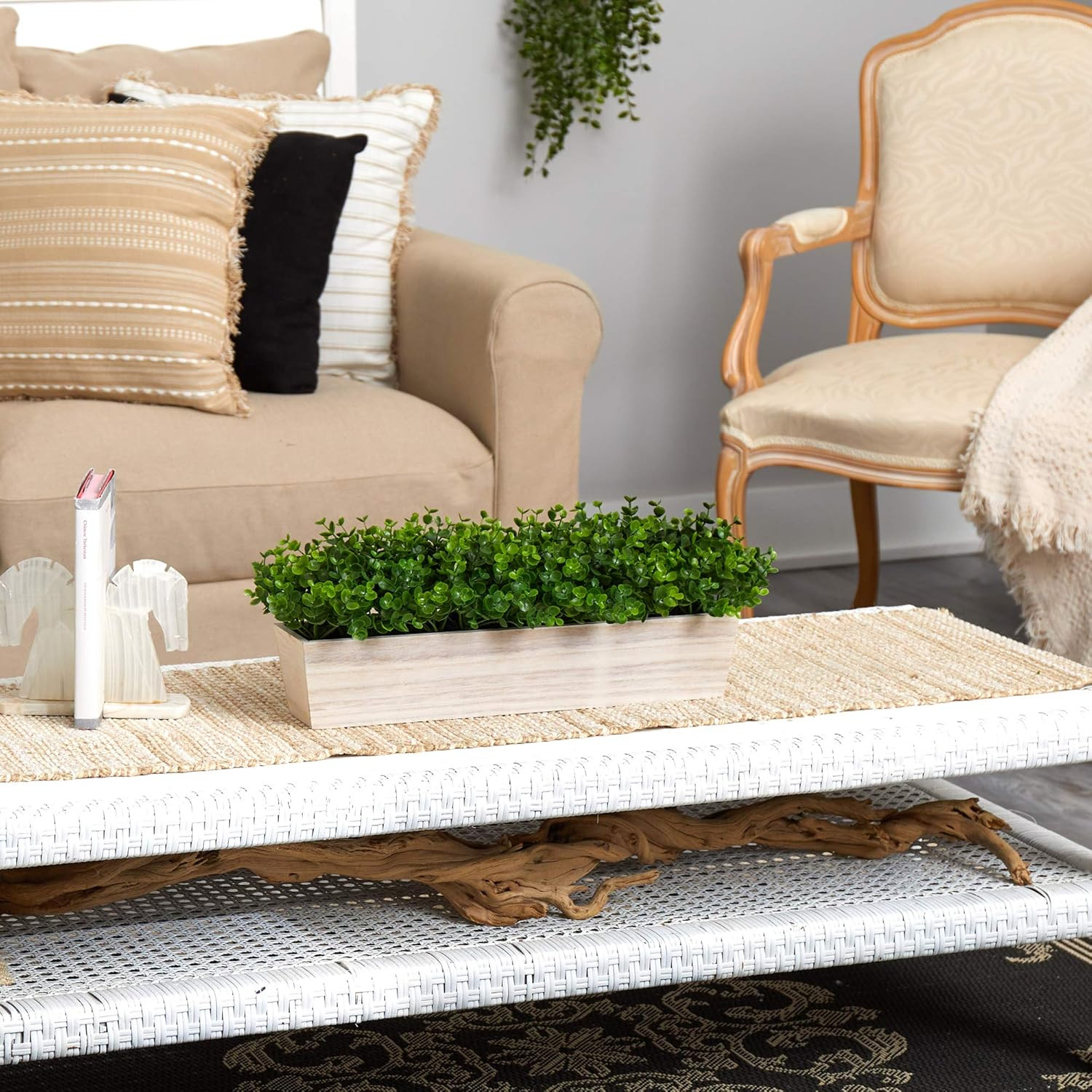 19″ Eucalyptus Artificial Plant in Stylish Decorative Planter