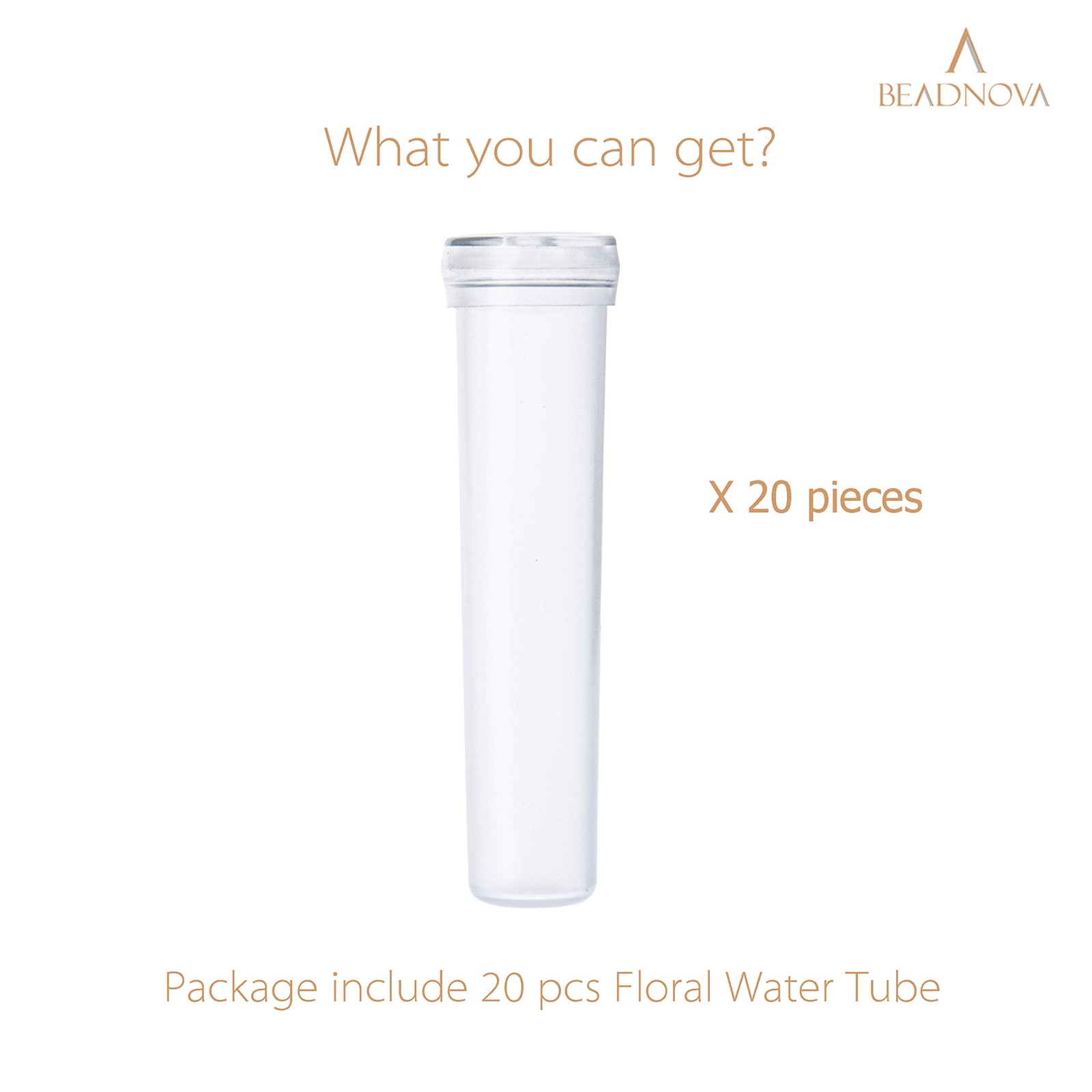 20 Pcs 2.8 Inch Floral Water Tubes Clear Flower Vials for Flower Arrangement