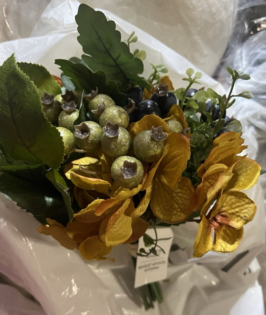 Williams Sonoma Faux Autumn bouquet New w tags