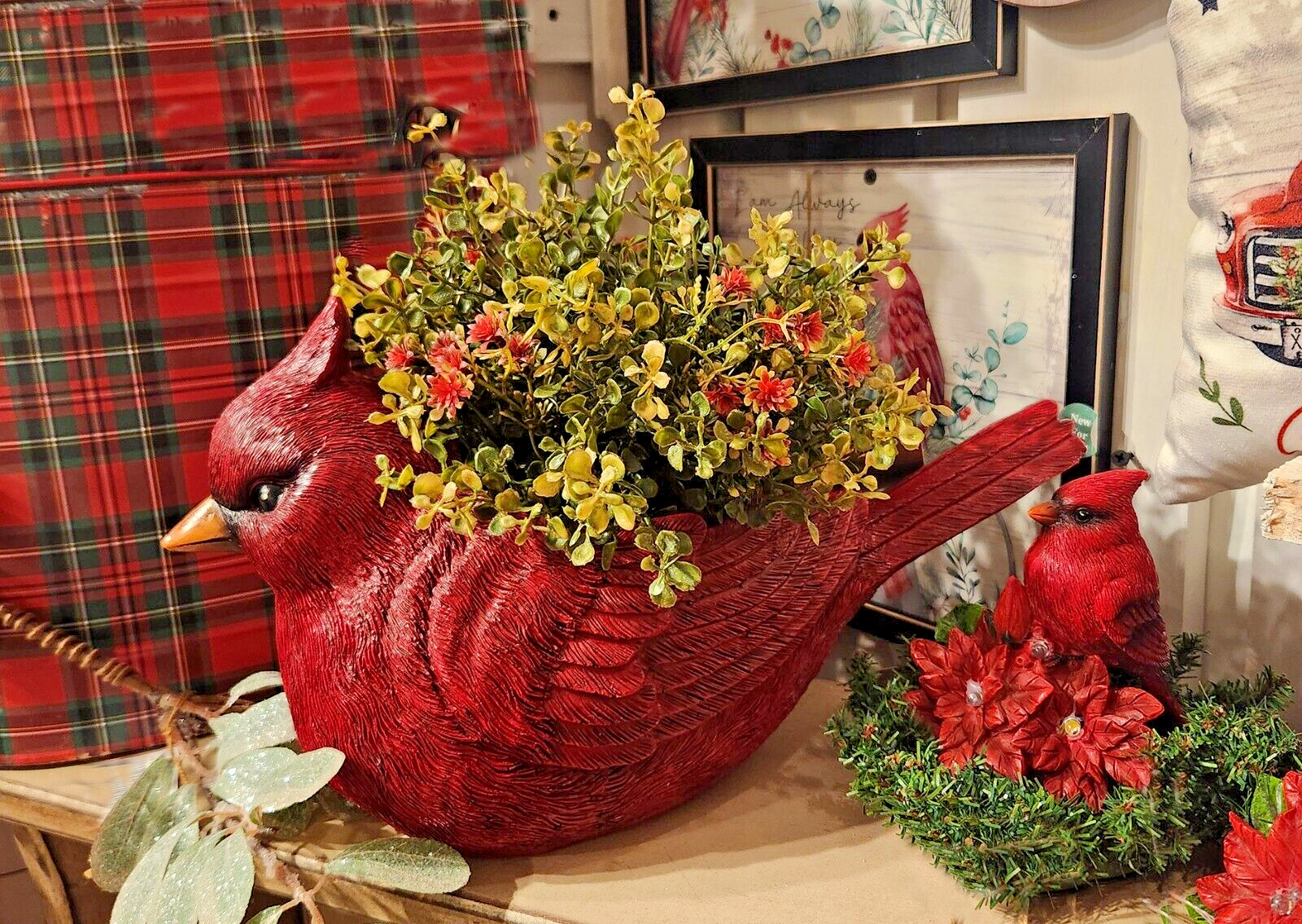 10” Half Sphere Artificial Faux Fake Greenery Flower~Buds Baby’s Grass~Christmas