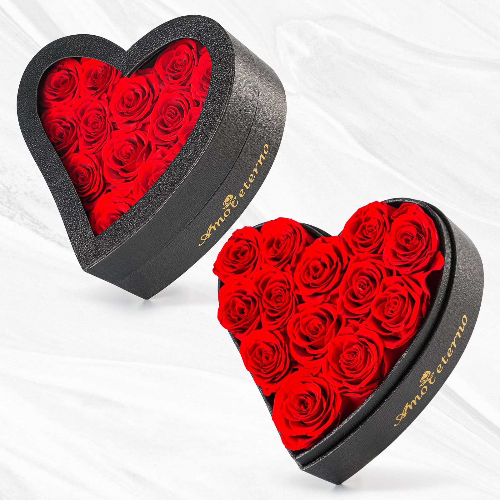 Red Forever Roses In Box Fresh Flowers Delivery Birthday Gifts Women