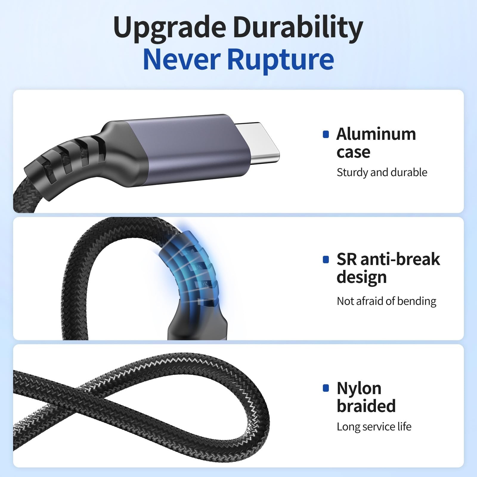 Aux to USB C, C 3.5mm Audio Jack Cable 4.3 ft, 51 inches, Grey