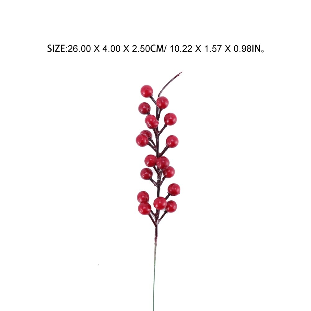 10 Pcs Red Berries Red Berry Picks Branch Flower Centers Wreath Floral Stems