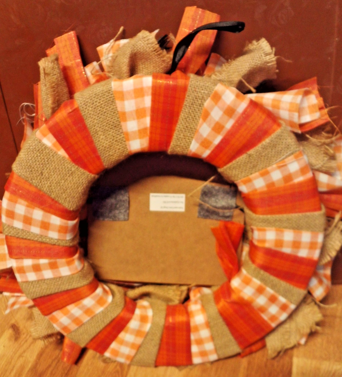 Home Sweet Haunted Home 18″ HALLOWEEN Wreath Fall Decor-Orange/Black-Ribbons 187